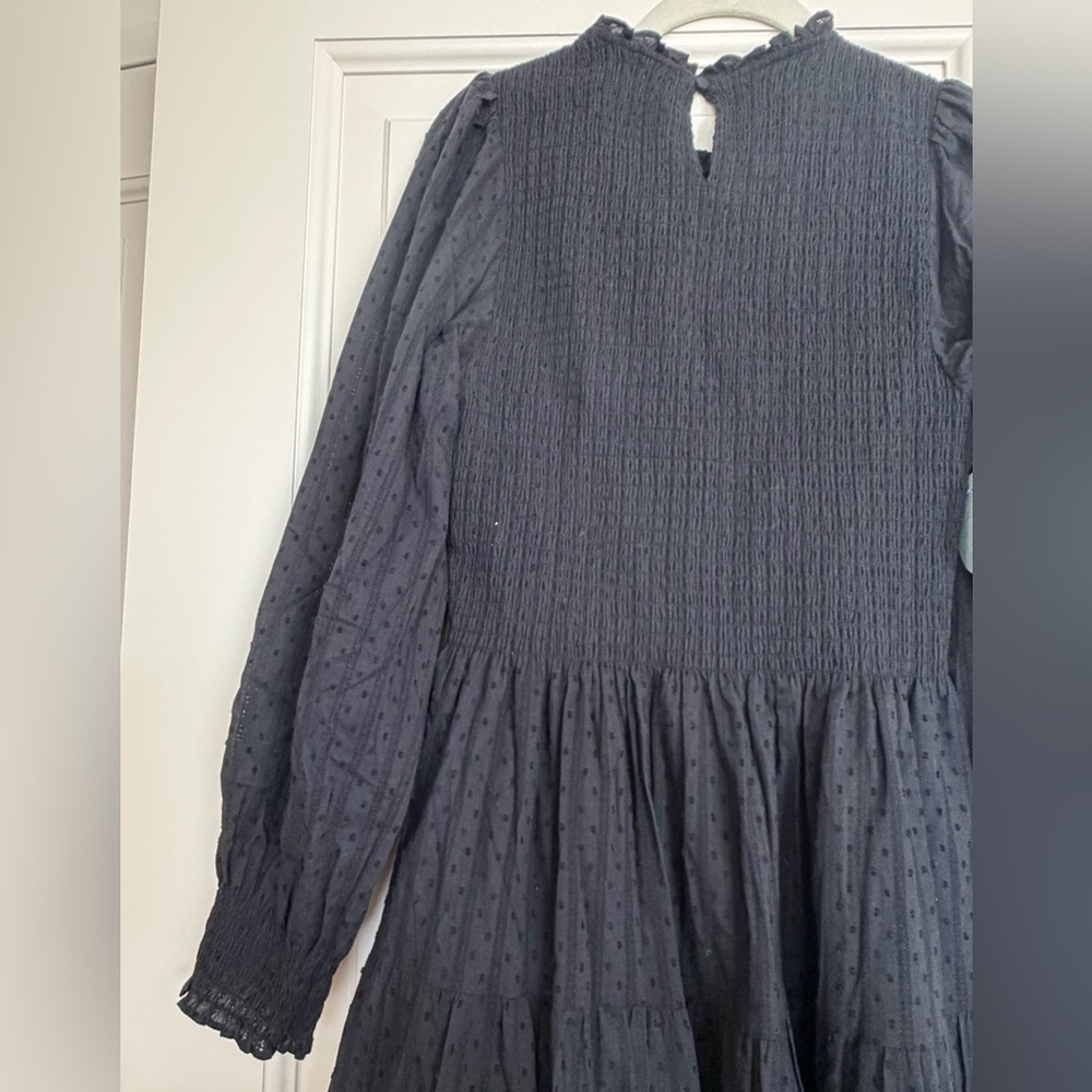 Hill House Home The Viviana Nap Dress - Black Linear Swiss Dot Size SBlack Linea - Picture 10 of 11